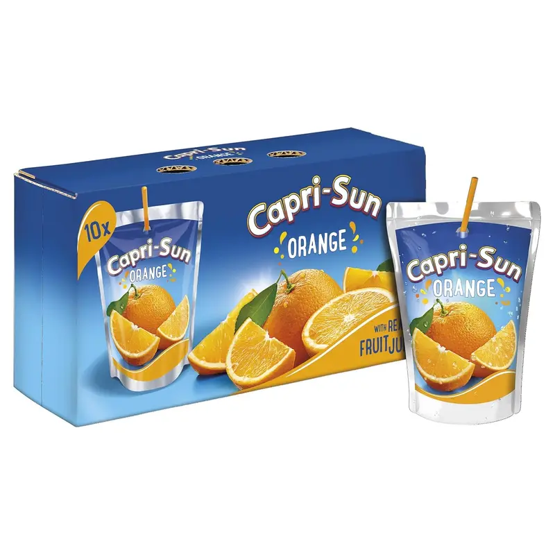 Pack Ahorro de 40 Capri-Sun Sabor Naranja, 40 envases de 200ml. La provisión ideal de bebida refrescante para familias, eventos y para tener siempre a mano.