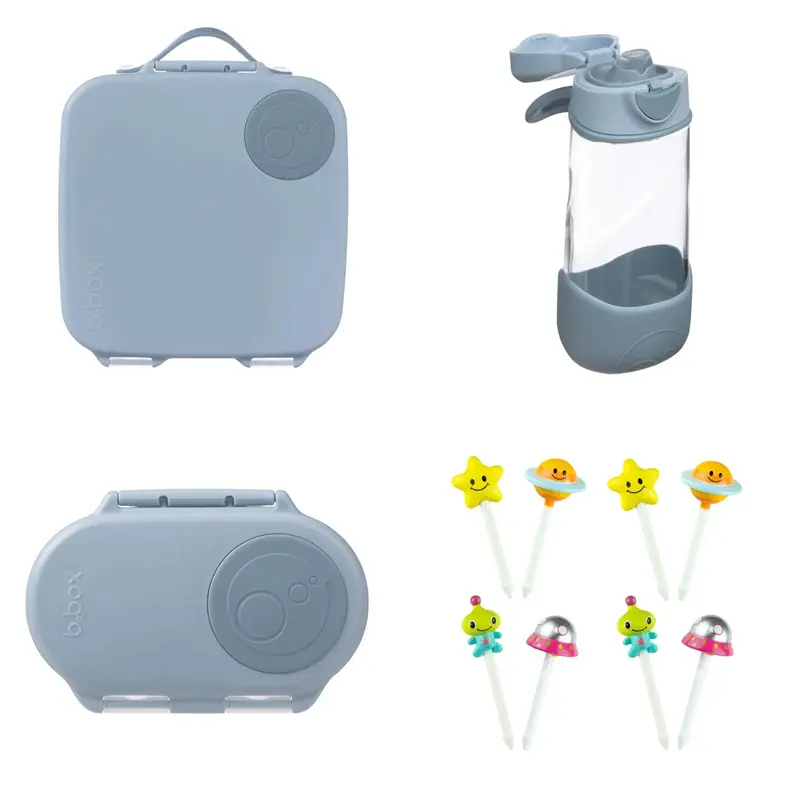Pack Completo Cole — B.Box Azul Chill Out (Fiambrera + Botella + Snack)