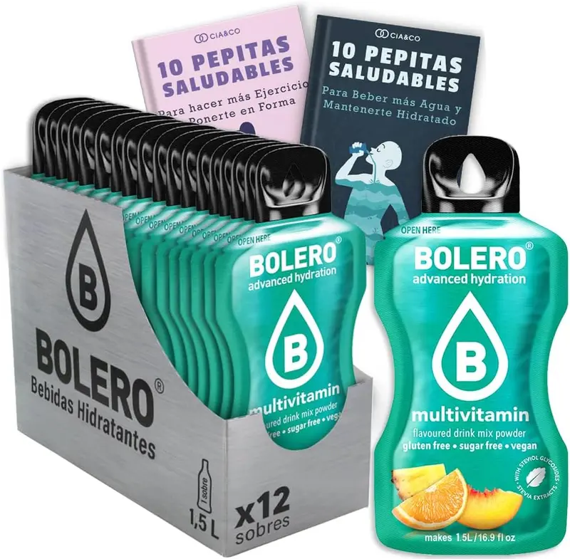 Pack de 12 Bebidas Bolero Multivitaminas Sin Azúcar