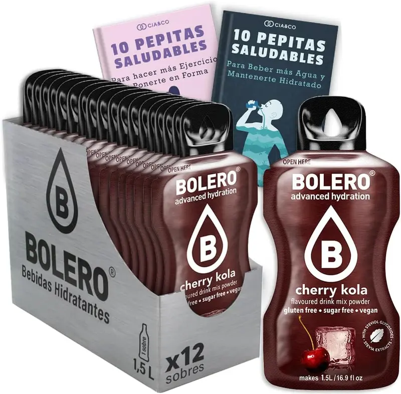 Pack de 12 Bebidas Bolero Sabor Cereza Cola Sin Azúcar