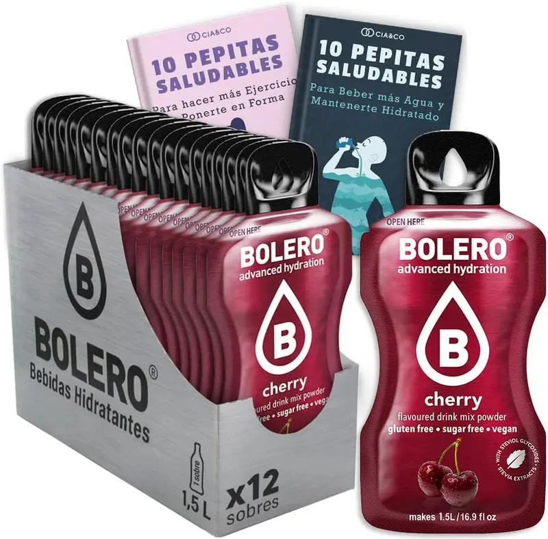 Pack de 12 Bebidas Bolero Sabor Cereza Sin Azúcar