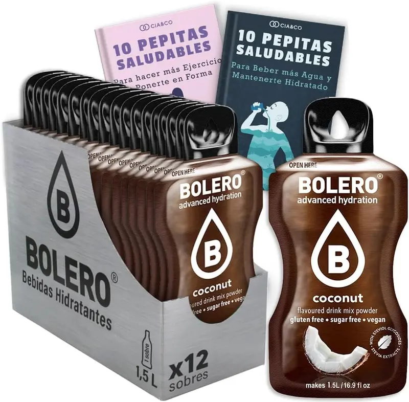 Pack de 12 Bebidas Bolero Sabor Coco Sin Azúcar