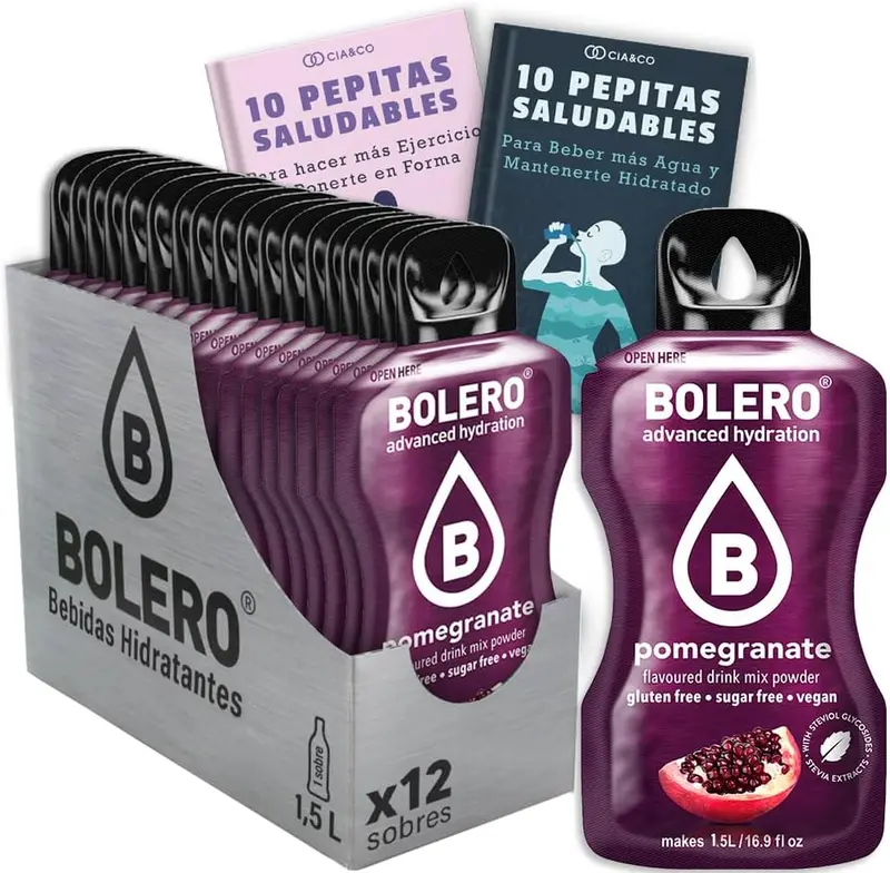 Pack de 12 Bebidas Bolero Sabor Granada Sin Azúcar