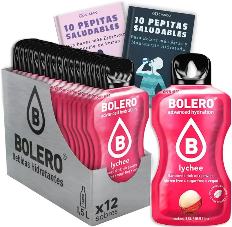 Pack de 12 Bebidas Bolero Sabor Lichi Sin Azúcar