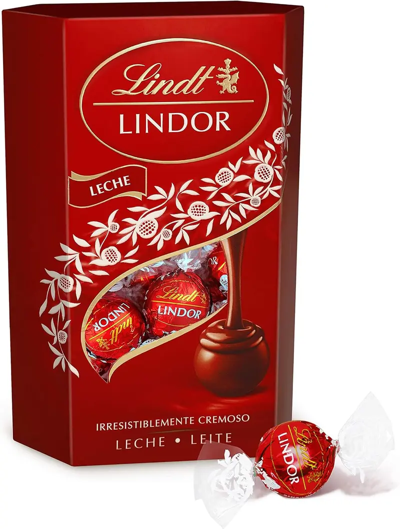 Pack de 2 Cajas de Bombones Lindt Lindor de Chocolate con Leche (2x200g). El capricho perfecto con una delicada cobertura y un corazón irresistiblemente cremoso.