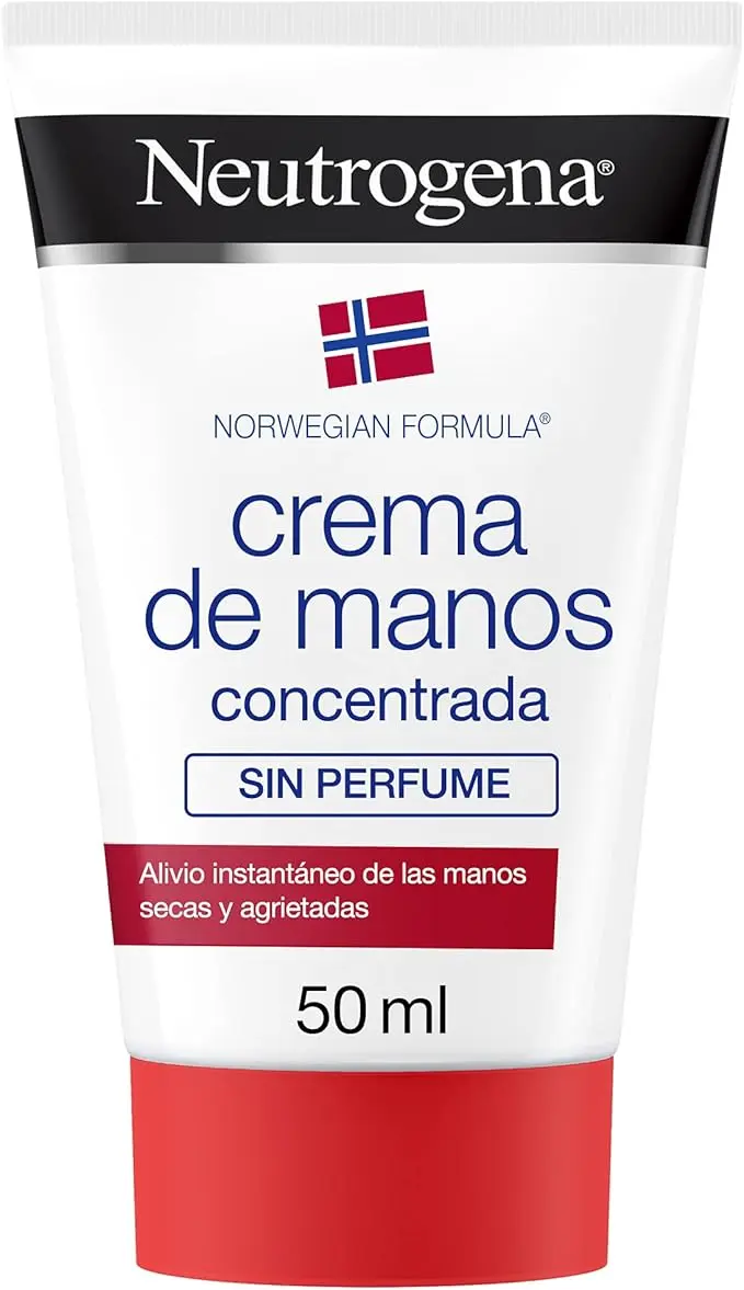 Pack de 2 Cremas de Manos Concentrada Sin Perfume de Neutrogena (2x50ml). El tratamiento reparador ideal para pieles sensibles, que alivia las manos secas y agrietadas.