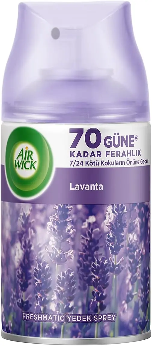 Pack de 2 Recambios para Ambientador Automático Air Wick Freshmatic, Fragancia Relajante de Lavanda y Bergamota, Larga Duración (Total 500 ml).
