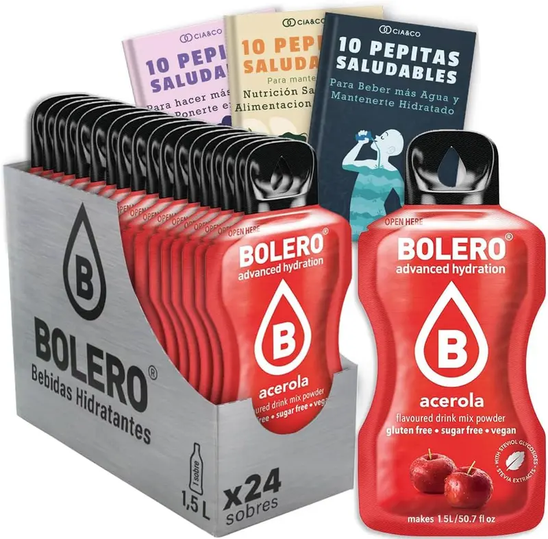 Pack de 24 Bebidas Bolero Sabor Acerola Sin Azúcar