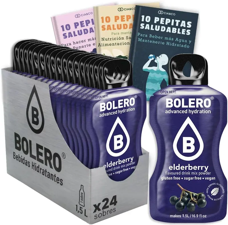 Pack de 24 Bebidas Bolero Sabor Bayas de Saúco
