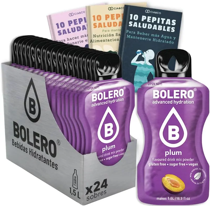Pack de 24 Bebidas Bolero Sabor Ciruela Sin Azúcar