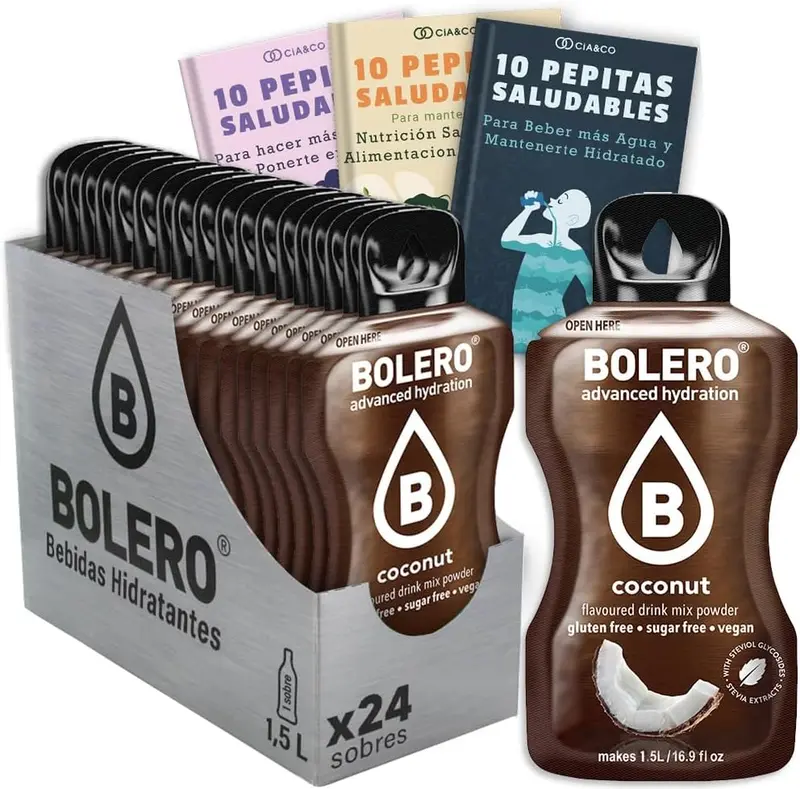 Pack de 24 Bebidas Bolero Sabor Coco Sin Azúcar
