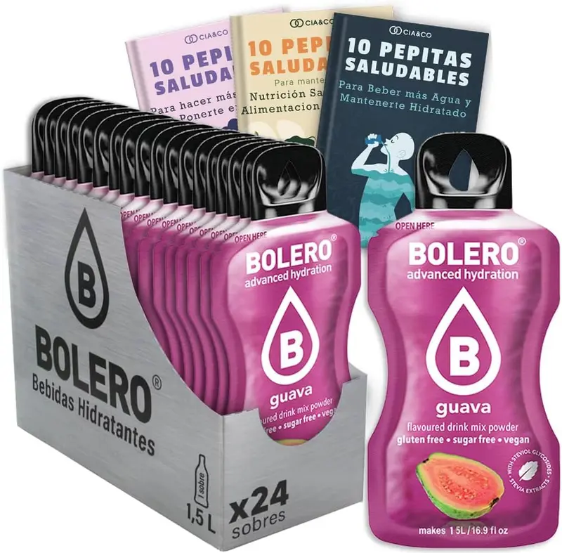 Pack de 24 Bebidas Bolero Sabor Guayaba Sin Azúcar