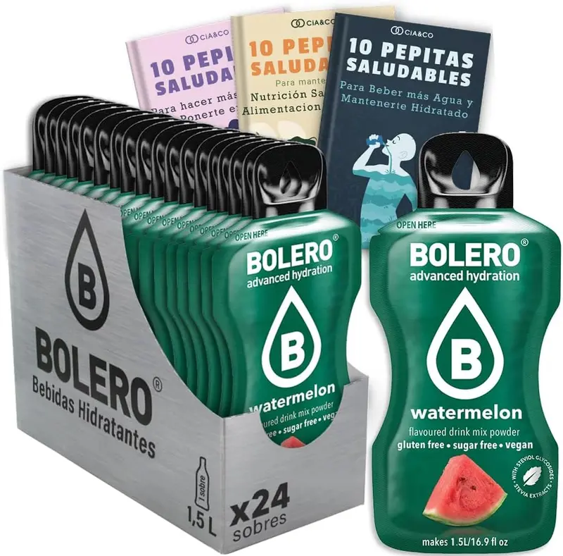 Pack de 24 Bebidas Bolero Sabor Sandía Sin Azúcar