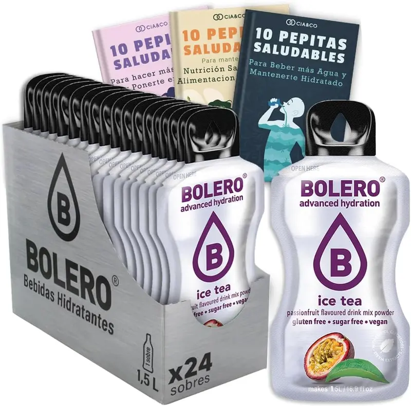 Pack de 24 Bebidas Bolero Sabor Té Helado con Fruta de la Pasión