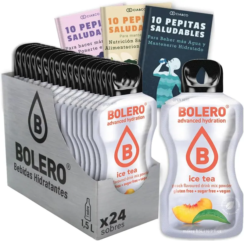 Pack de 24 Bebidas Bolero Sabor Té Helado de Melocotón