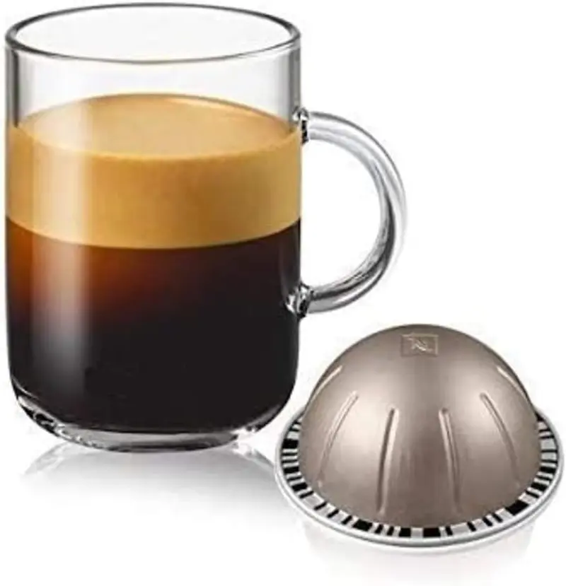Pack de 30 cápsulas Nespresso Vertuo Arondio. Café Gran Lungo (150 ml) suave y equilibrado (Int. 6/13), con un delicioso perfil aromático a cereal.