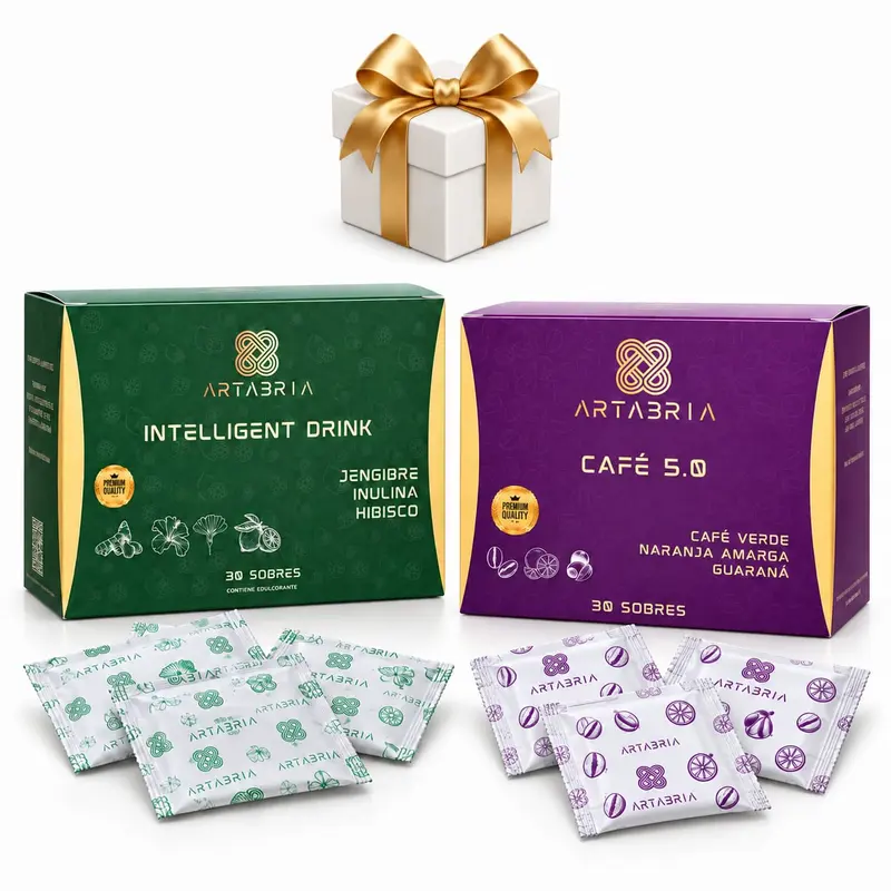 Pack de 30 dias Café 5.0. y Bebida Inteligente I.D. Artabria con regalo de cortesía