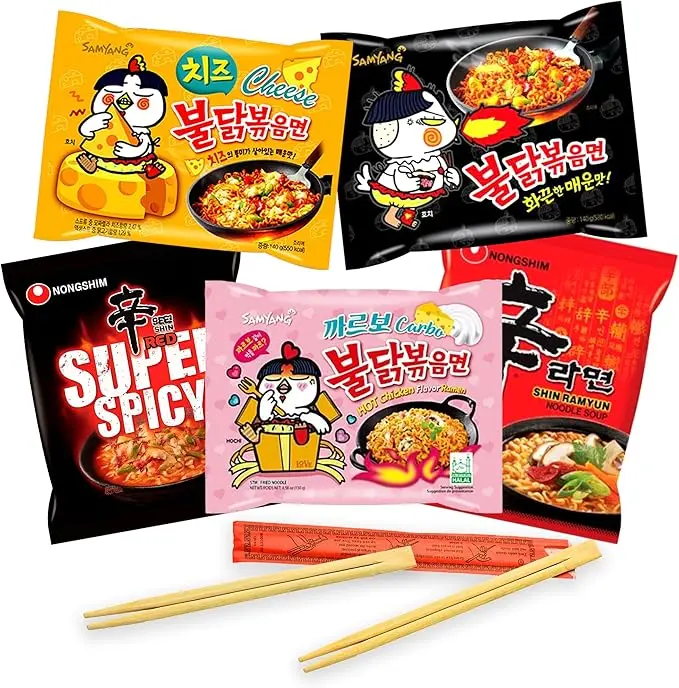 Pack de 5 Ramen Coreano Picante Selección Top Cia&Co