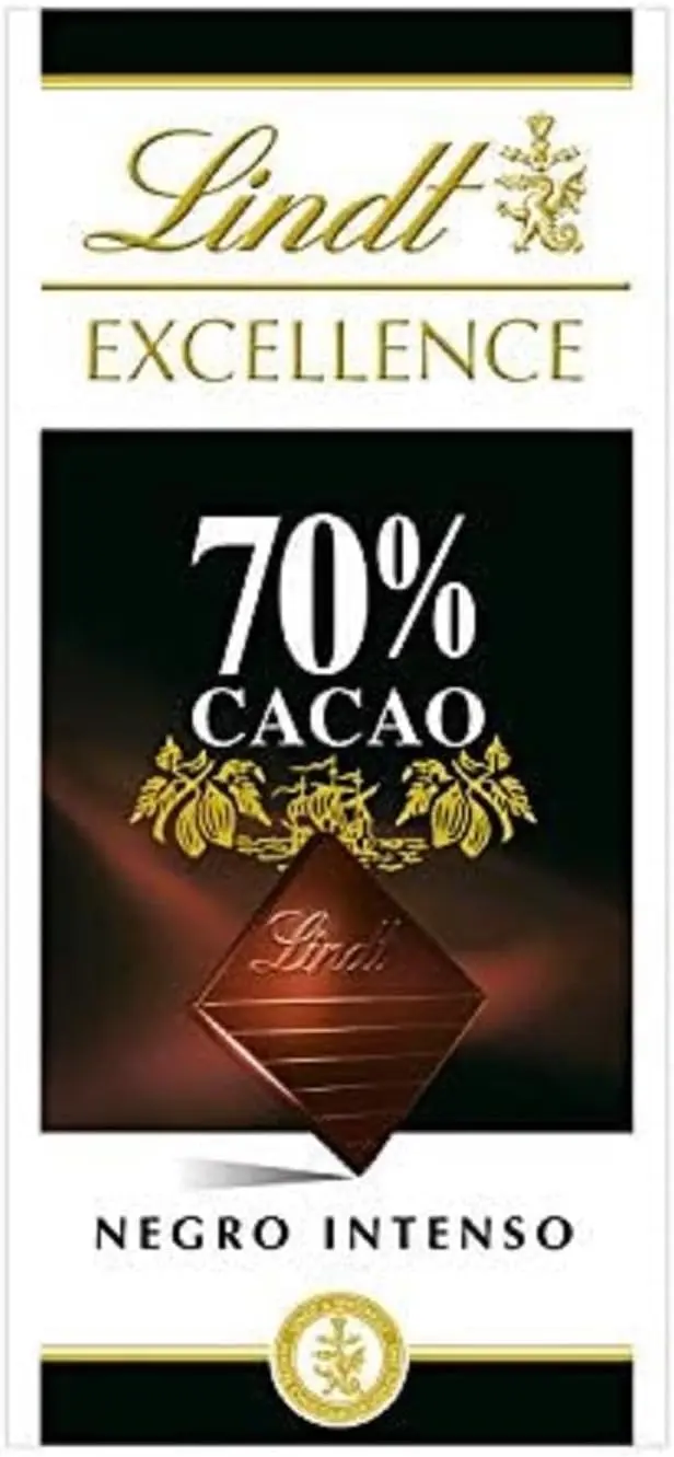 Pack de 5 Tabletas de Chocolate Negro Lindt Excellence 70% Cacao (5x100g). Una experiencia intensa y aromática para los verdaderos amantes del chocolate puro.