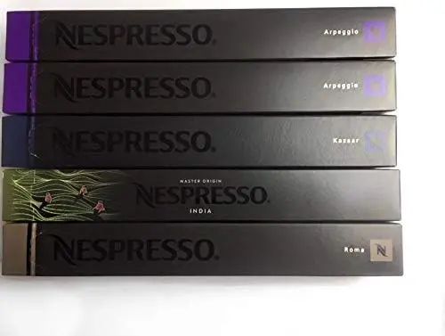 Pack de 50 Cápsulas de Café Nespresso Surtido Sorpresa. Una selección variada y aleatoria de cafés para el sistema Original. Ideal para descubrir nuevos sabores.