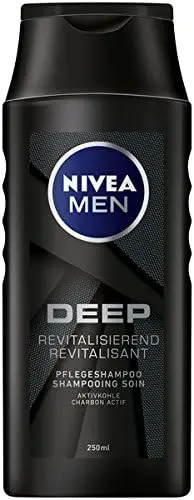 Pack de 6 Champús Revitalizantes NIVEA MEN Deep (6x250ml). Un champú de limpieza profunda para hombre con carbón activo y electrolitos para un cabello lleno de vitalidad.