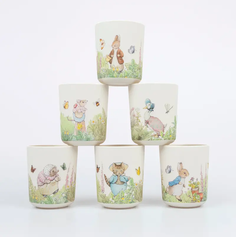Pack de 6 Vasos Peter Rabbit – Melamina Reutilizable