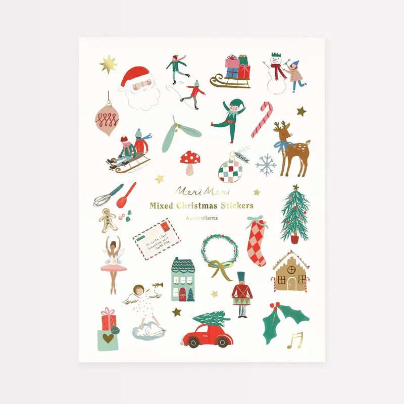 Pack de Pegatinas Navideñas – 10 Hojas
