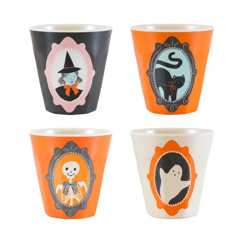 Pack de Vasos de melamina de Halloween (x4)