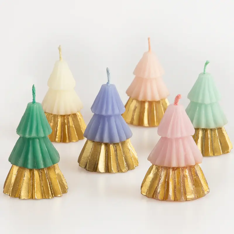 Pack de velas de Árbol de Navidad arcoíris