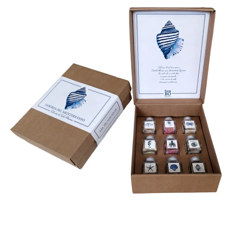 Pack estuche Regalo Sabores del Mediterráneo sales mini.
