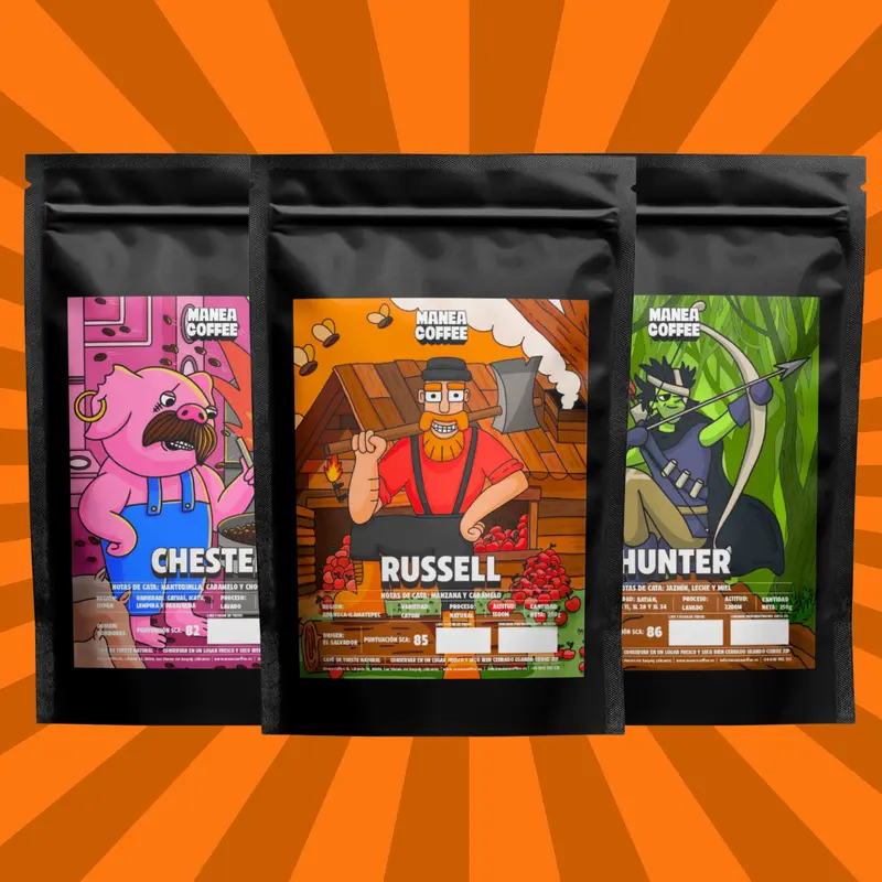 Pack "GLOTÓN" con Chester, Russell y Hunter