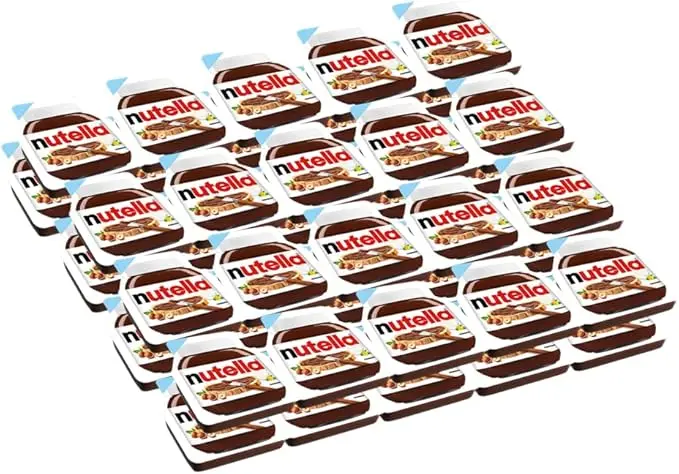 Pack Promocional de 40 Monodosis de Nutella (40x15g). La crema de cacao y avellanas en un formato individual, ideal para familias, pequeños negocios o para viajar.