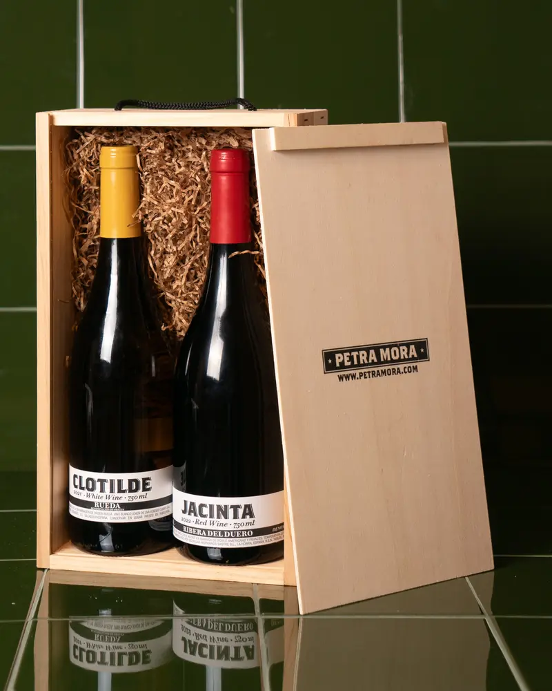Pack regalo dos botellas tinto y blanco
