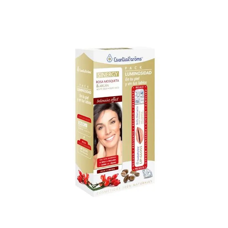 PACK SINERGY LUMINOSIDAD CREMA + BRILLO LABIAL - ESENTIAL AROMS