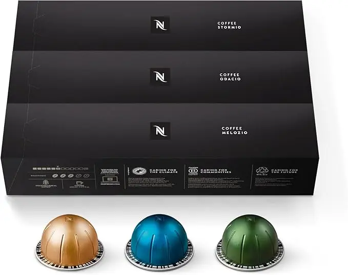 Pack Surtido Nespresso Vertuo de 30 cápsulas. Descubre 3 variedades para taza Mug (230ml)