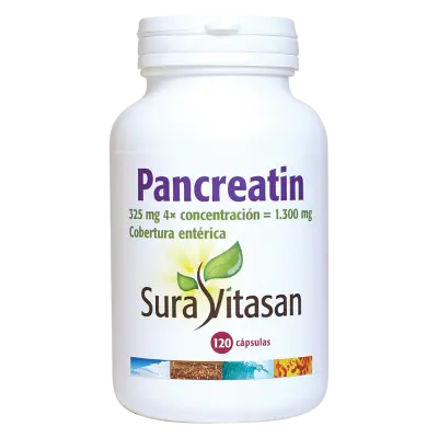 Pancreatin 120 cápsulas 928mg - SURAVITASAN