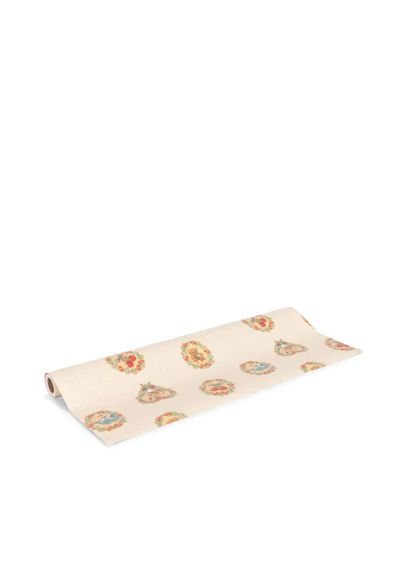 Papel de regalo doble cara cerezas