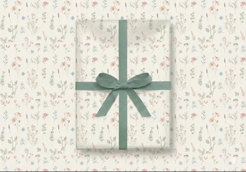 Papel de Regalo Flores Silvestres– Pack 6 Pliegos