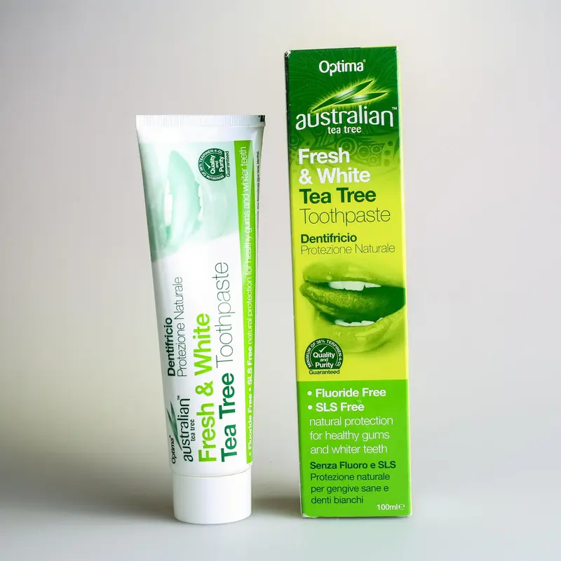 Pasta de diente Aloe Dent triple acción 100 ml (Árbol del té) - Optima