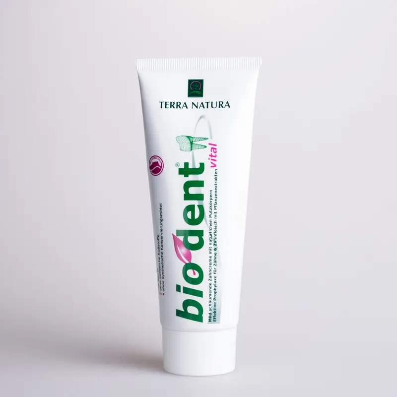 Pasta de dientes Biodent 75 ml con estevia - Terra nature