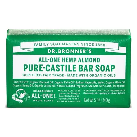 Pastilla de jabon de almendras bio 140 g Dr. Bronner's