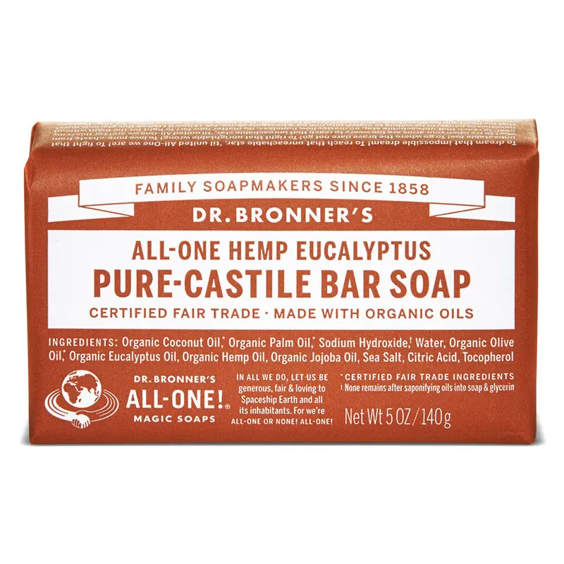 Pastilla de jabon de eucalipto bio 140 g Dr. Bronner's