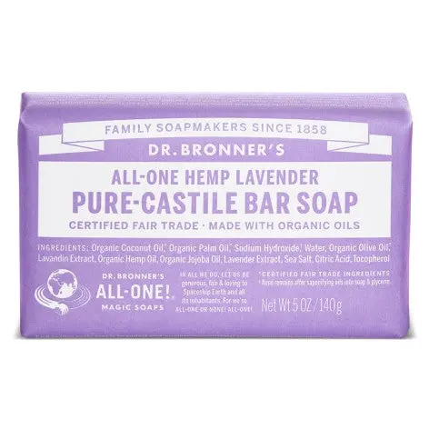 Pastilla de jabon de lavanda bio 140 g Dr. Bronner's