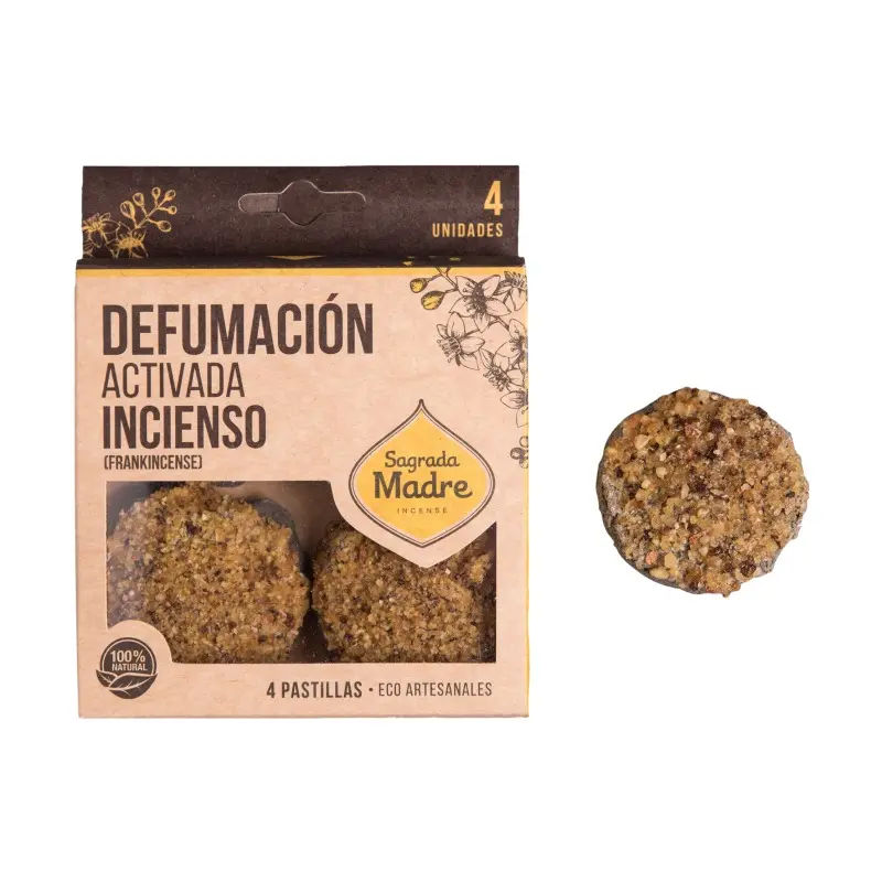 Pastilla defumación activada Incienso - SAGRADA MADRE