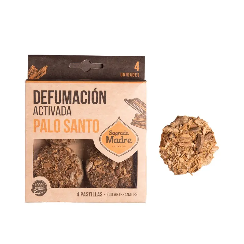 Pastilla defumación activada Palo Santo - SAGRADA MADRE