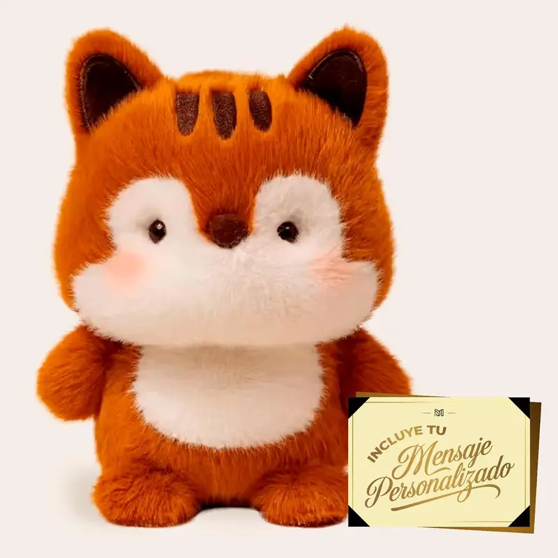 Peluche Ardilla Encantadora Premium Moments · Regalo Romántico San Valentín con Tarjeta Personalizada · Detalle Emocional Decorativo