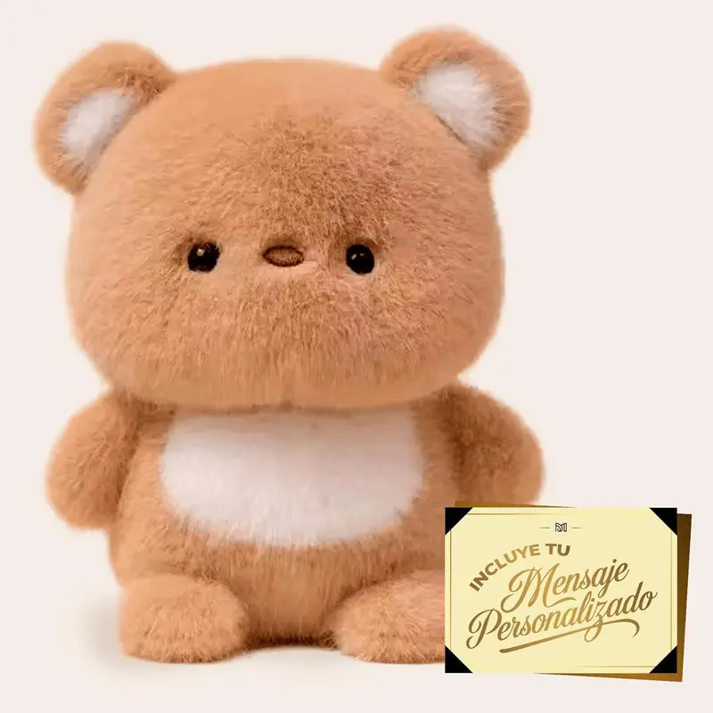 Peluche Osito Clásico Premium Moments · Regalo Romántico San Valentín con Tarjeta Personalizada · Detalle Emocional Decorativo