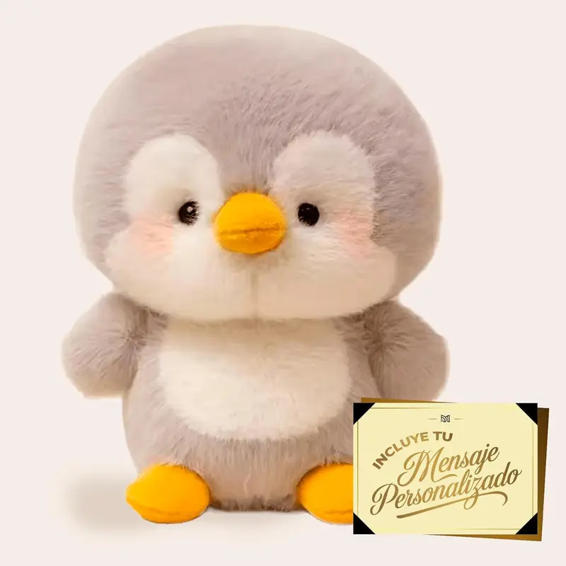 Peluche Pingüino Abrazo · Regalo Romántico y Detalle Emocional con Tarjeta Personalizada · Premium Moments