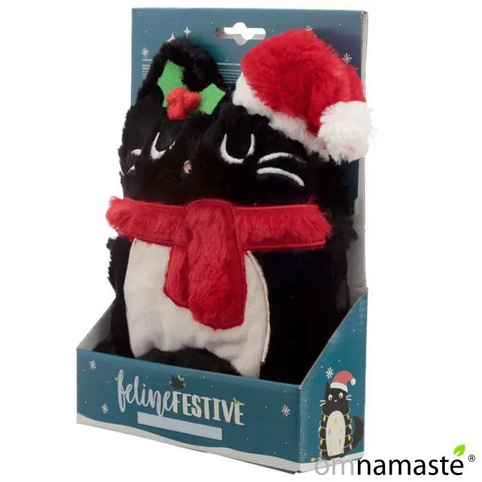 Peluche Térmico Gato Navideño