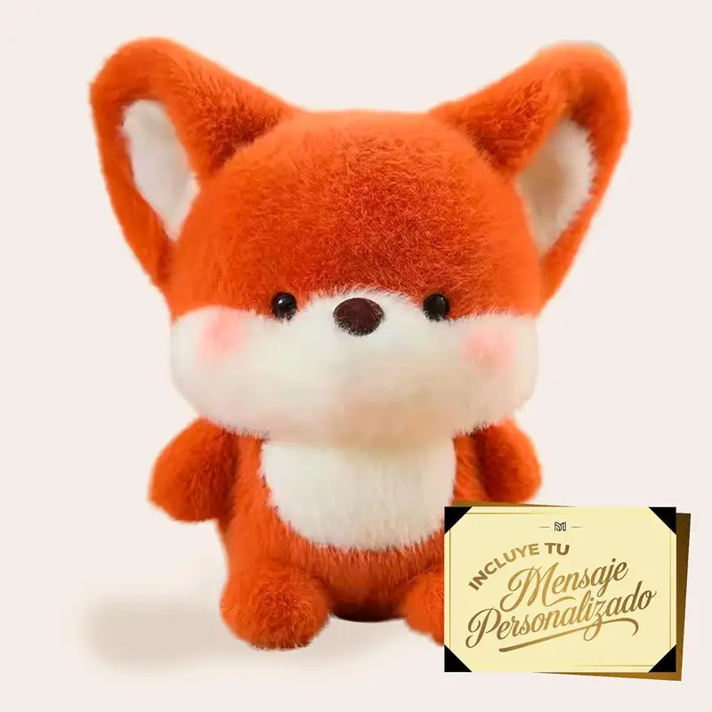 Peluche Zorrito Cariñoso San Valentín Premium Moments · Regalo Romántico con Tarjeta de Dedicatoria Personalizada · Detalle Emocional y Decorativo